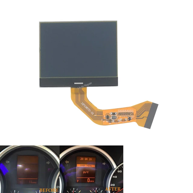 Zestaw wskaźników Monochromatyczny środkowy wyświetlacz LCD do Porsche Cayenne S 2003-2009 VW Touareg V6 2004-2007