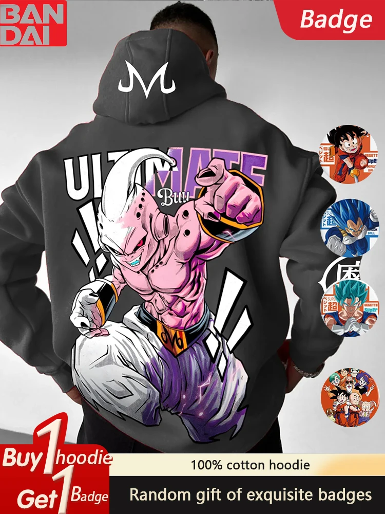 

2025 Dragon Ball Peripheral Casual Versatile Sweater Autumn and Winter Men's and Women's Loose Trend Hooded Sweater