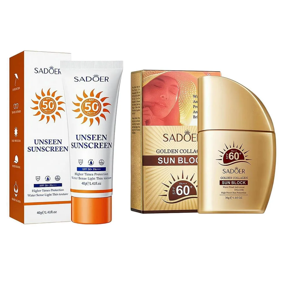 Body Whitening Sunscreen Cream SPF50+ Refreshing Waterproof UV Protector Concealer Facial Sunblock Moisturizing Brightening