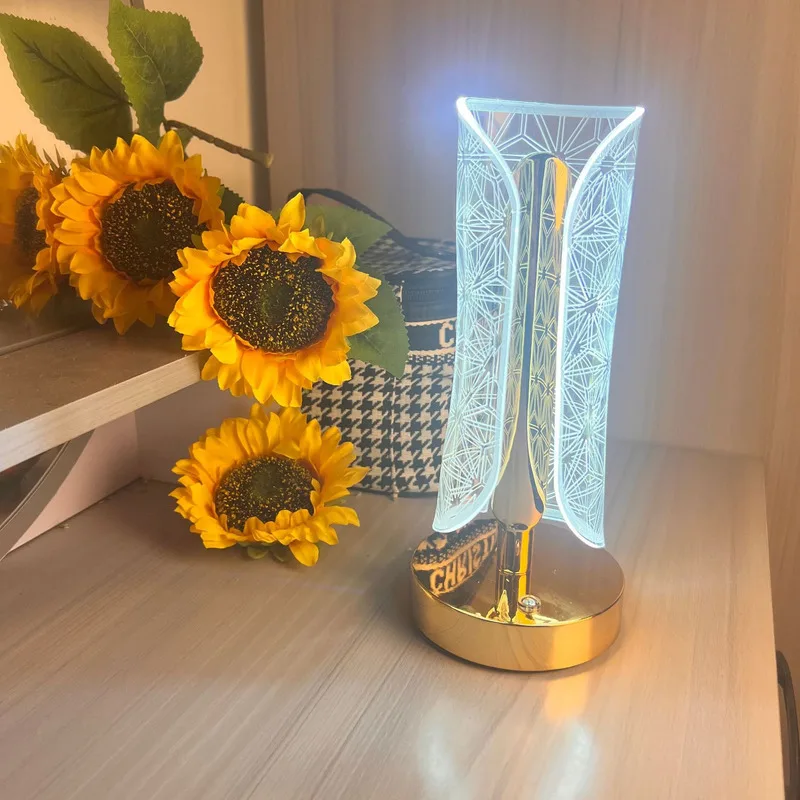 2025 New Creative Acrylic Desk Lamp Instagram Internet Celebrity Nightlight Bedroom Atmosphere Light Decorative Bedlight