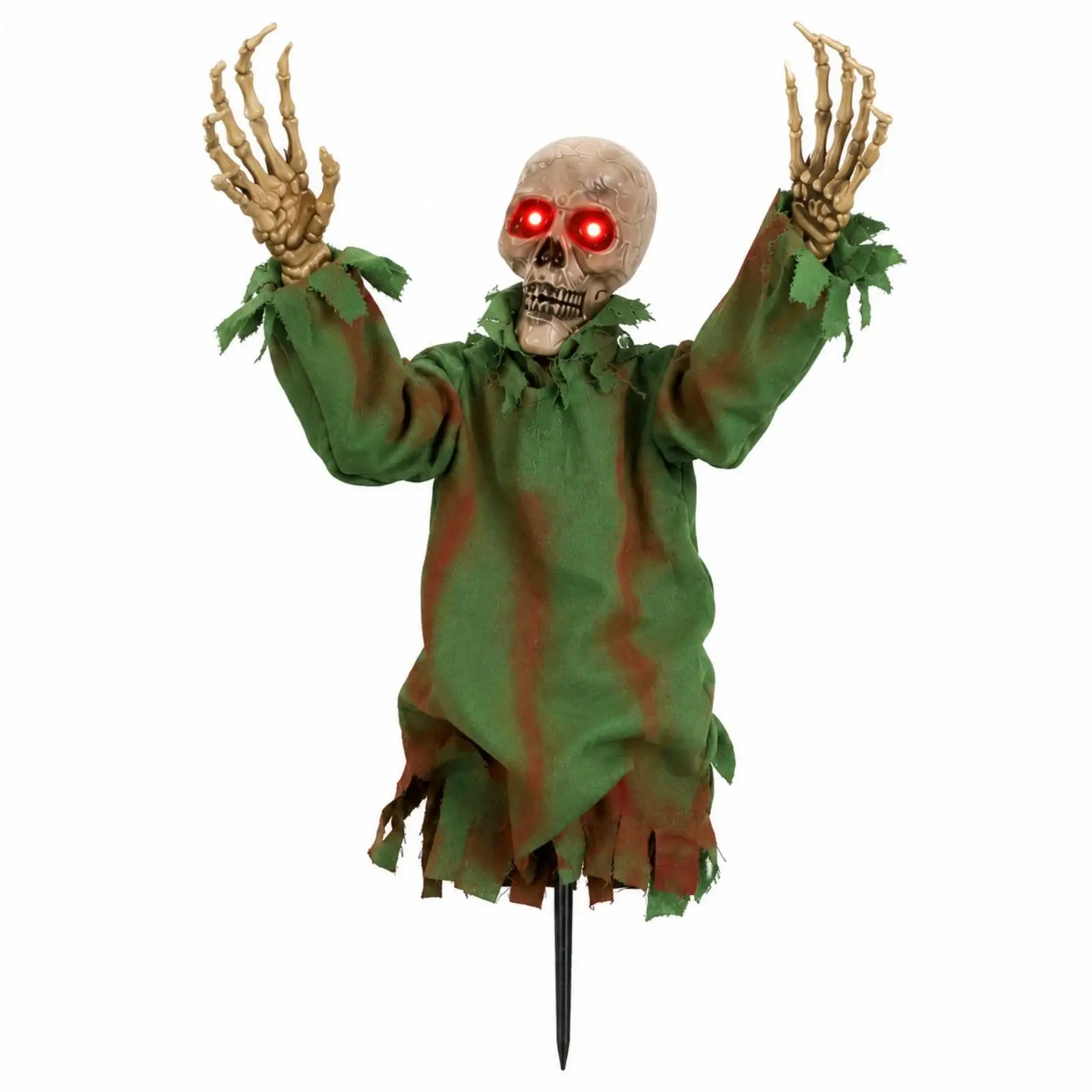Zombie Yard Decoration with Ground Stake Spooky Half-Body Zombie Prop Garden Sculpture Eye-Catching Decorations Realistic