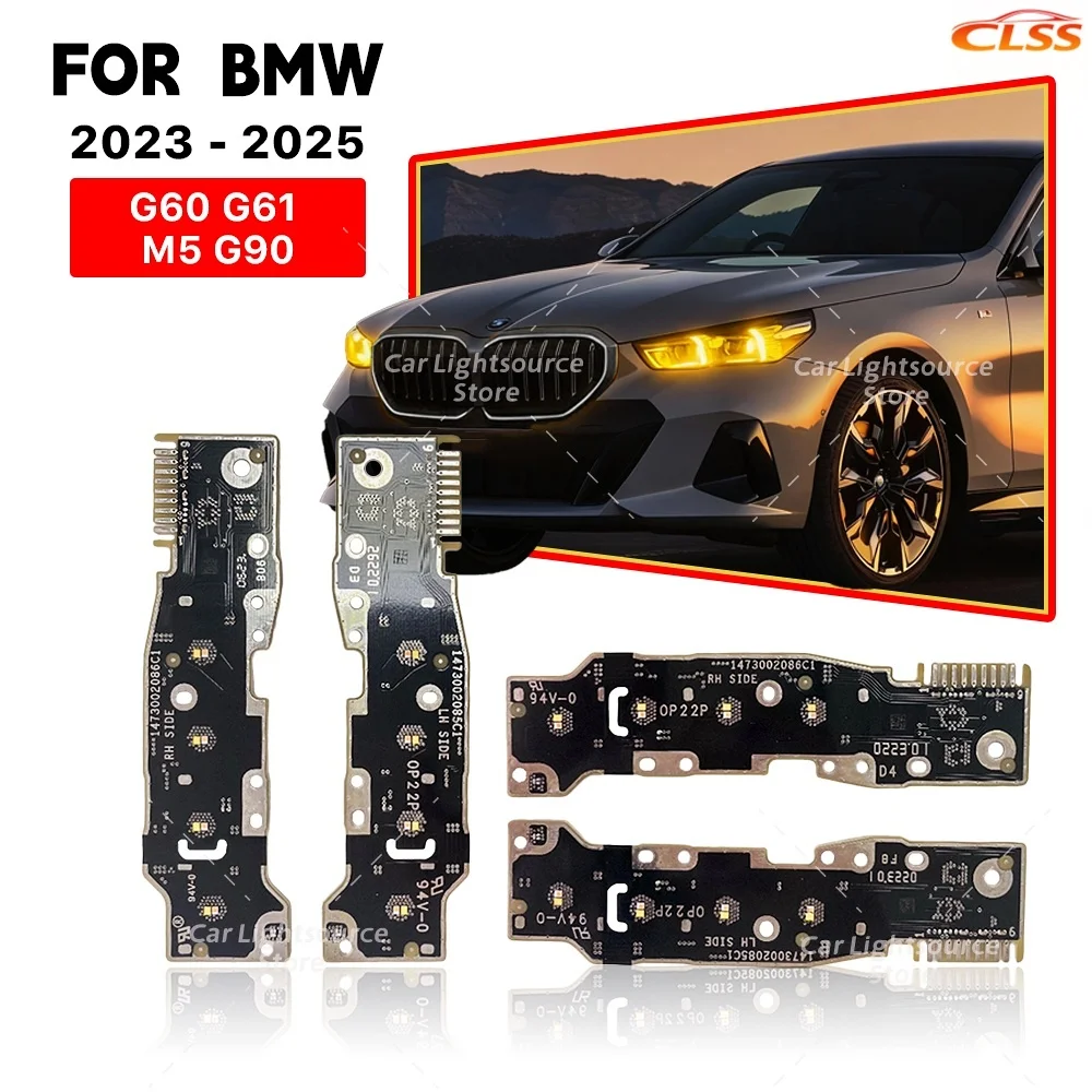 

Yellow DRL LED Board Light Source For BMW G90 M5 G60 G61 5 Series 2024 2025 Non-RGB Daytime Running Light Turn Signal Module