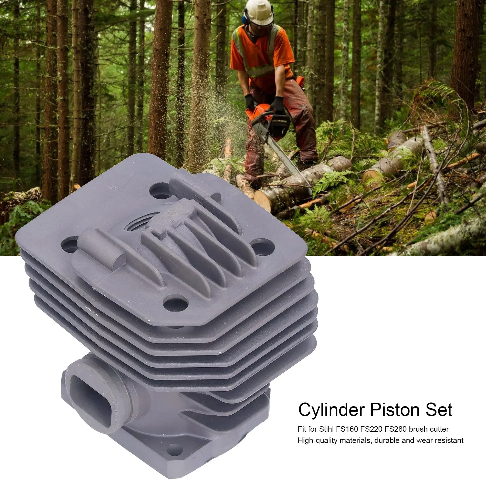 38mm Cylinder Piston Assembly Set Replacement Fit for Stihl FS160 FS220 FS280 Brush Cutter Brush Cutter Accessory 41190201204