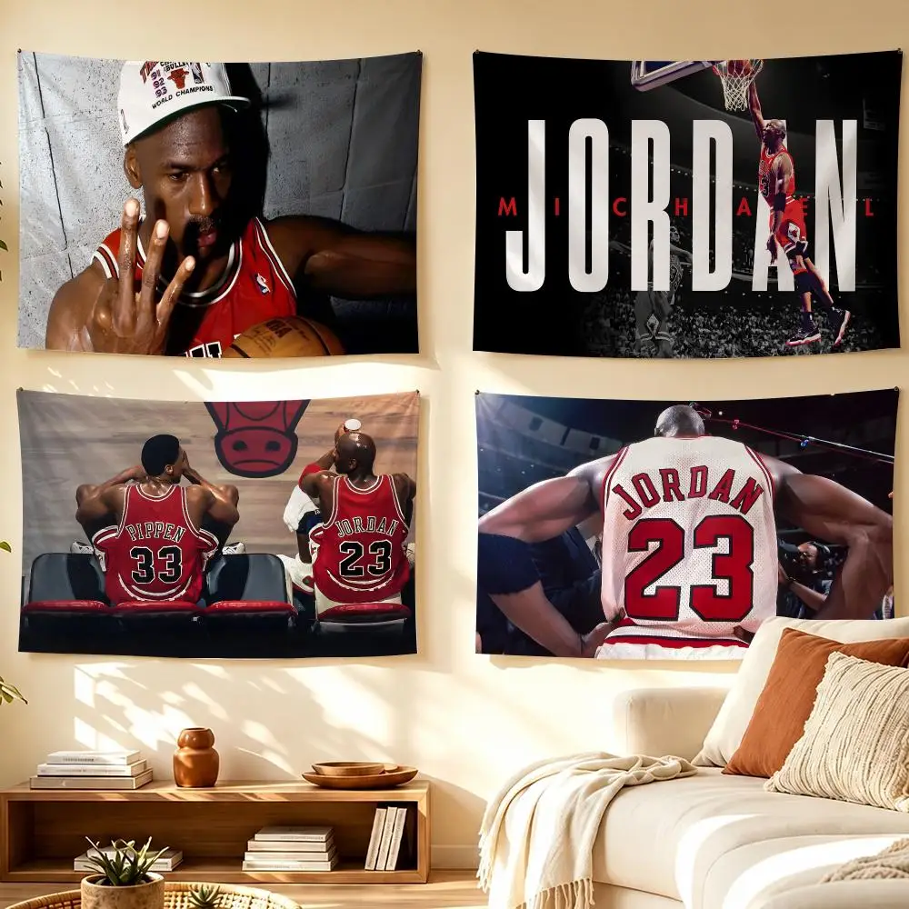 M-Michael Jordan Tapestry Banner For College Dorm Bedroom Outdoor Living Room Wall Art Decor Party