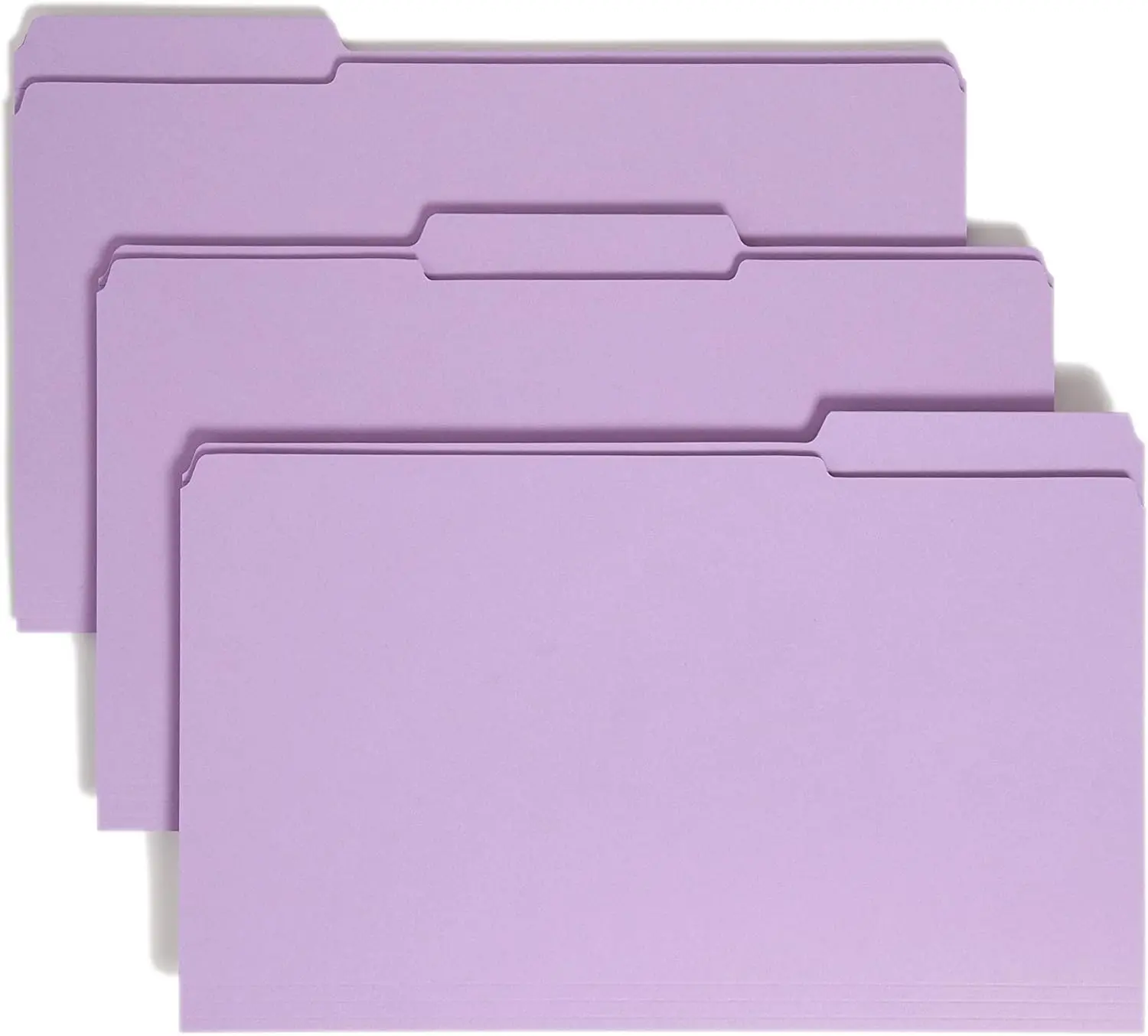 

Legal Size File Folders, Lavender, 100 per Box with Reinforced Tabs for Organized Document Storage