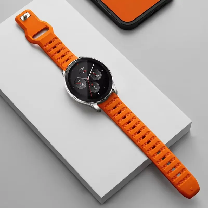 Спортивный силиконовый ремешок для Amazfit Cheetah Pro/круглый ремешок для Amazfit GTR 4 Ltd Edition GTR3 Pro 2 2e GTS mini Bip ремешок для часов