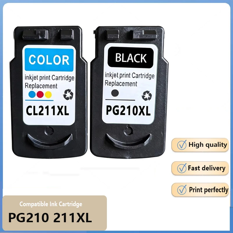PG210 CL211 210XL 211XL Compatible Ink Cartridge For Canon Pixma IP2700 IP2702 MP240 MP250 MP260 MP270 MP320 MP495 MP480 MP490