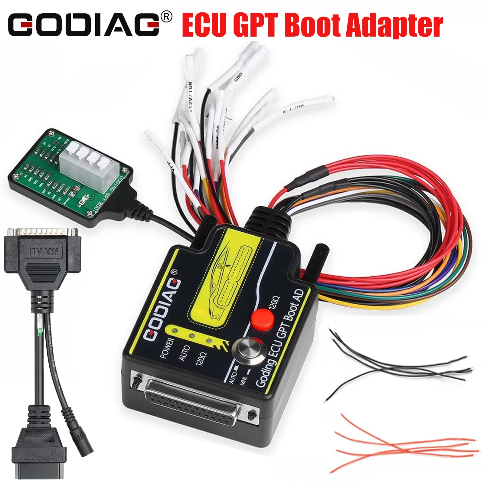 GODIAG ECU GPT Boot Adapter Write ECU Data by OBD2 Bench or GTP Bench without Disassembling ECU Work with J2534 Devices