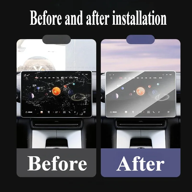 Car Central Control Screen Tempered Film High Definition Protective Film Scratch Resistant Wear For Polestar 4 Car Accessories