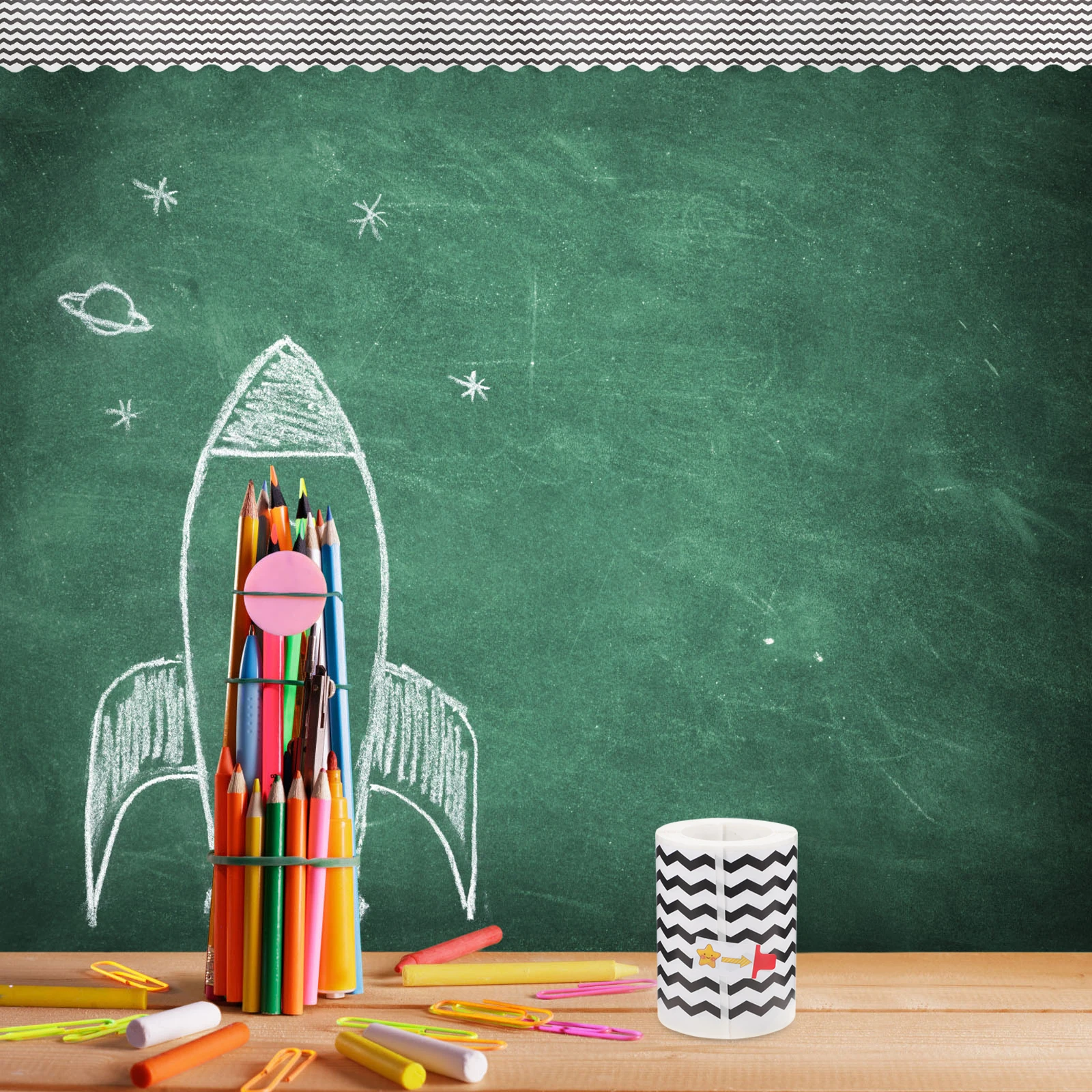 

Copper Plate Stickers Decorative Bulletin Board Classroom Walls Adhesive Border Sticker Wave Dot Teaching Tools Adhesive Trim