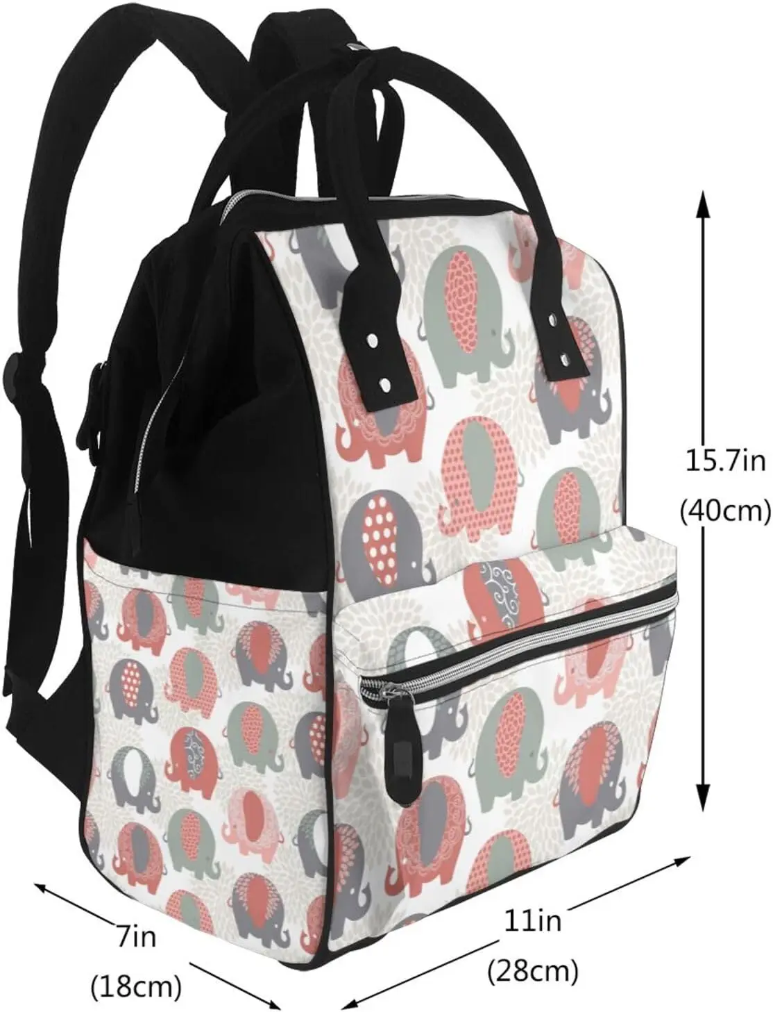 Kawaii الفيل حقيبة ظهر للحفاضات للنساء سعة كبيرة حقيبة الحفاض متعددة الوظائف مقاوم للماء حقائب الظهر للأم أبي Esse #2