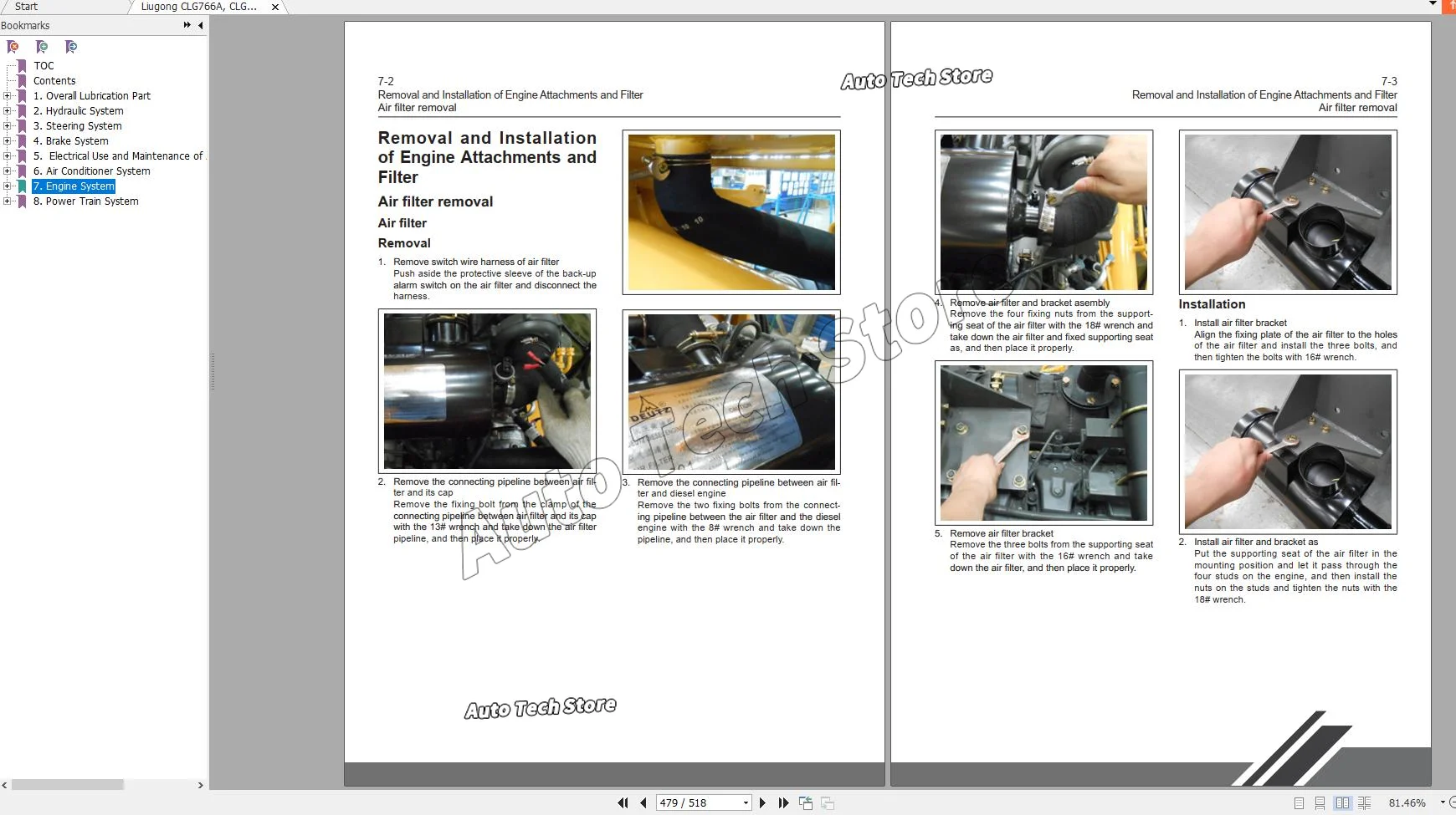 For Liugong Heavy Operator Maintenance Service Parts Manual Collection 2.63 GB PDF