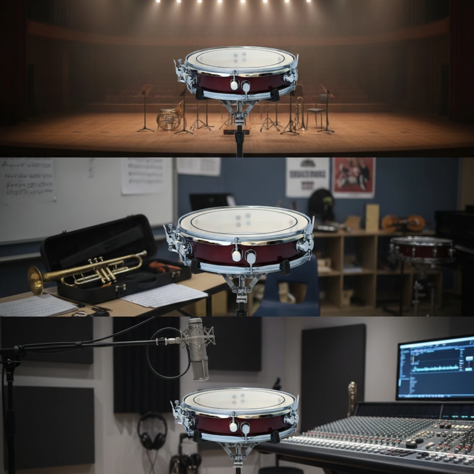 tambour-de-marche-avec-sangle-tambour-de-marche-peu-profond-avec-sangle-instrument-de-percussion-robuste-et-reglable-pour-les-fanfares-scolaires-les-defiles