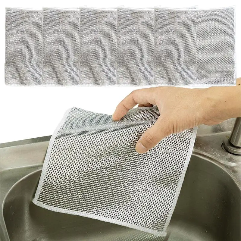 Multipurpose Dishwashing Towels Cleaning unique Rags Household Kitchen Bathroom Accessories Portable Soft Stove Cleaning Cloths