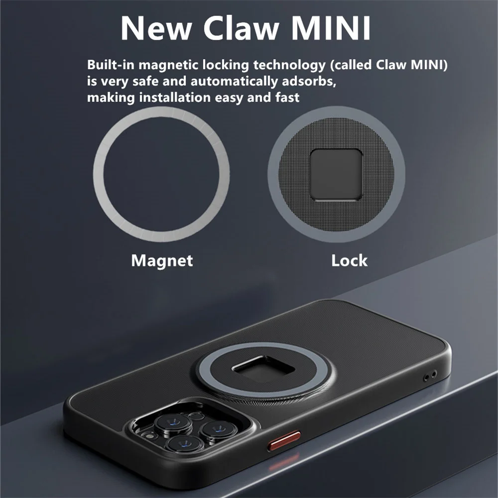 Vrig New Claw Mini Magsafe Magnetic Shockproof Phone Cases For Iphone 13Pro max /14Pro Max Full Cage Magnetic Charging Cover