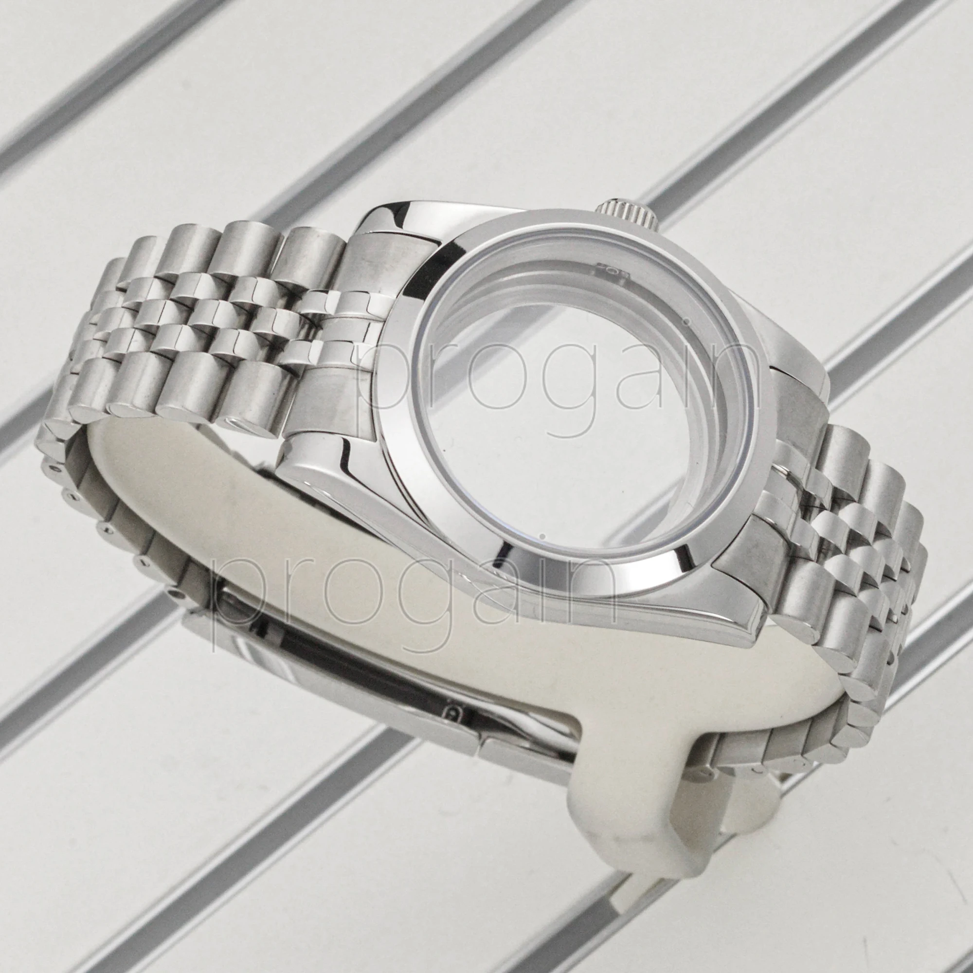 

36mm/39mm NH35 Case Strap Sapphire Crystal Water Resistanst Watch Case For Oyster Datejust Style NH35 NH36 Movement 28.5mm Dial