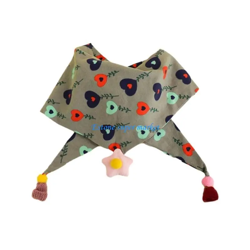 090B Stylish & Practical Kids Neckerchief Boys Girls Winter Scarf Soft Windproof Scarf Keep Your Child Warm in Cold Weather