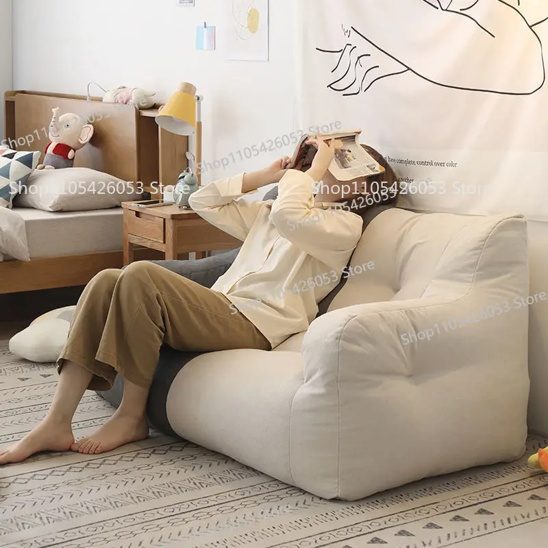 レイジーソファ-畳-ダブルベッドルーム-小さなソファ-女性用-小さなアパートの部屋-バルコニー-インターネットセレブ寮-ビーンバッグソファ