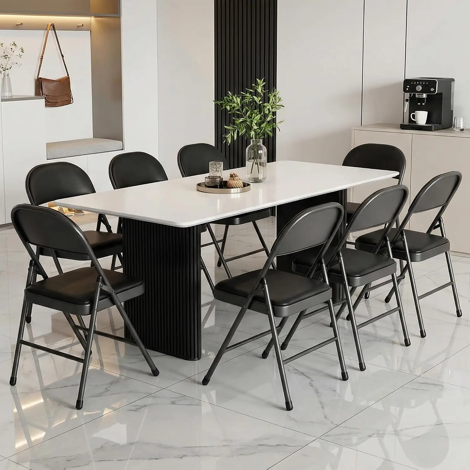 350lb Capacity Metal Frame Stackable Portable Commercial Foldable Chair for Party Events Wedding Office Indoor Outdoor