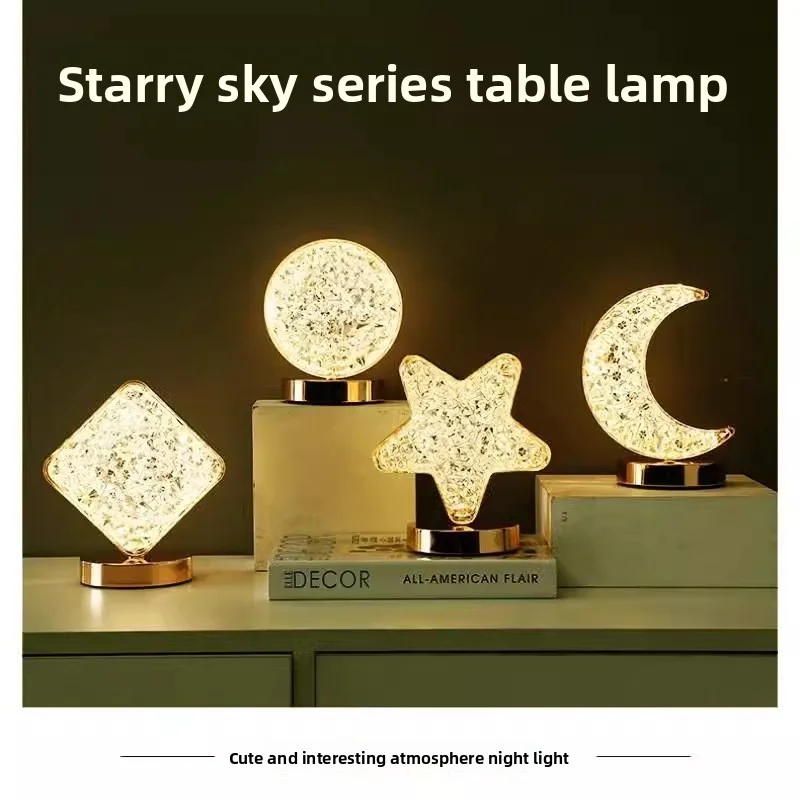 

3 light color adjustable stepless dimming night light ambient light bedside bedroom romantic desk light