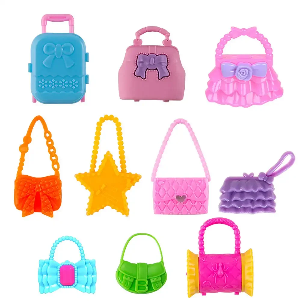 Dress Jewelry Set Doll Dressing Shoes Bags Doll Clothes Hanger Kids Pretand Play Toys Girls Gifts for 30cm Doll Accessories