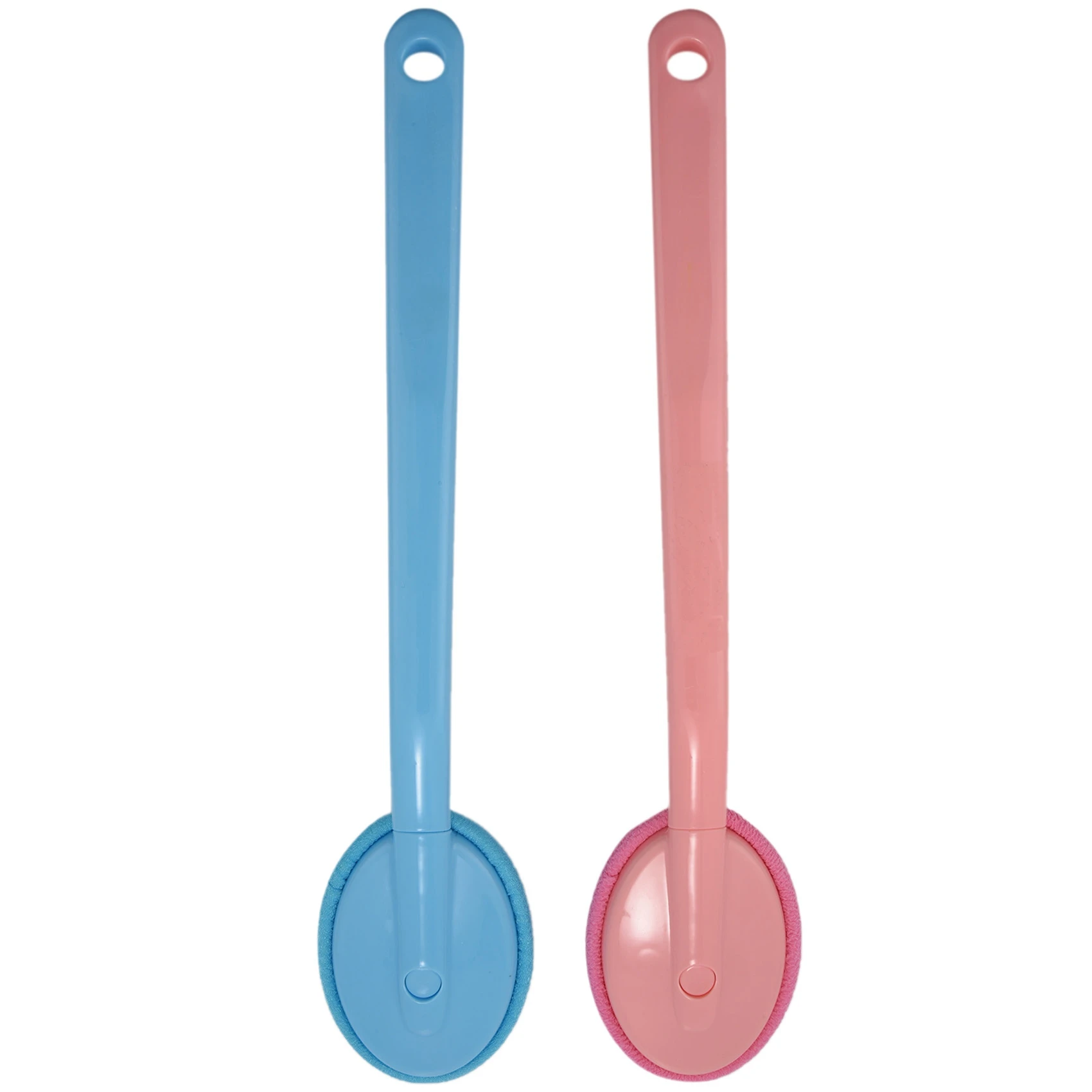 feelfeel 2 Pink & Blue Back Rubs & Massager Bath Brush Easy Lotion Applicator,Extra Long Handle,Great For Body Care