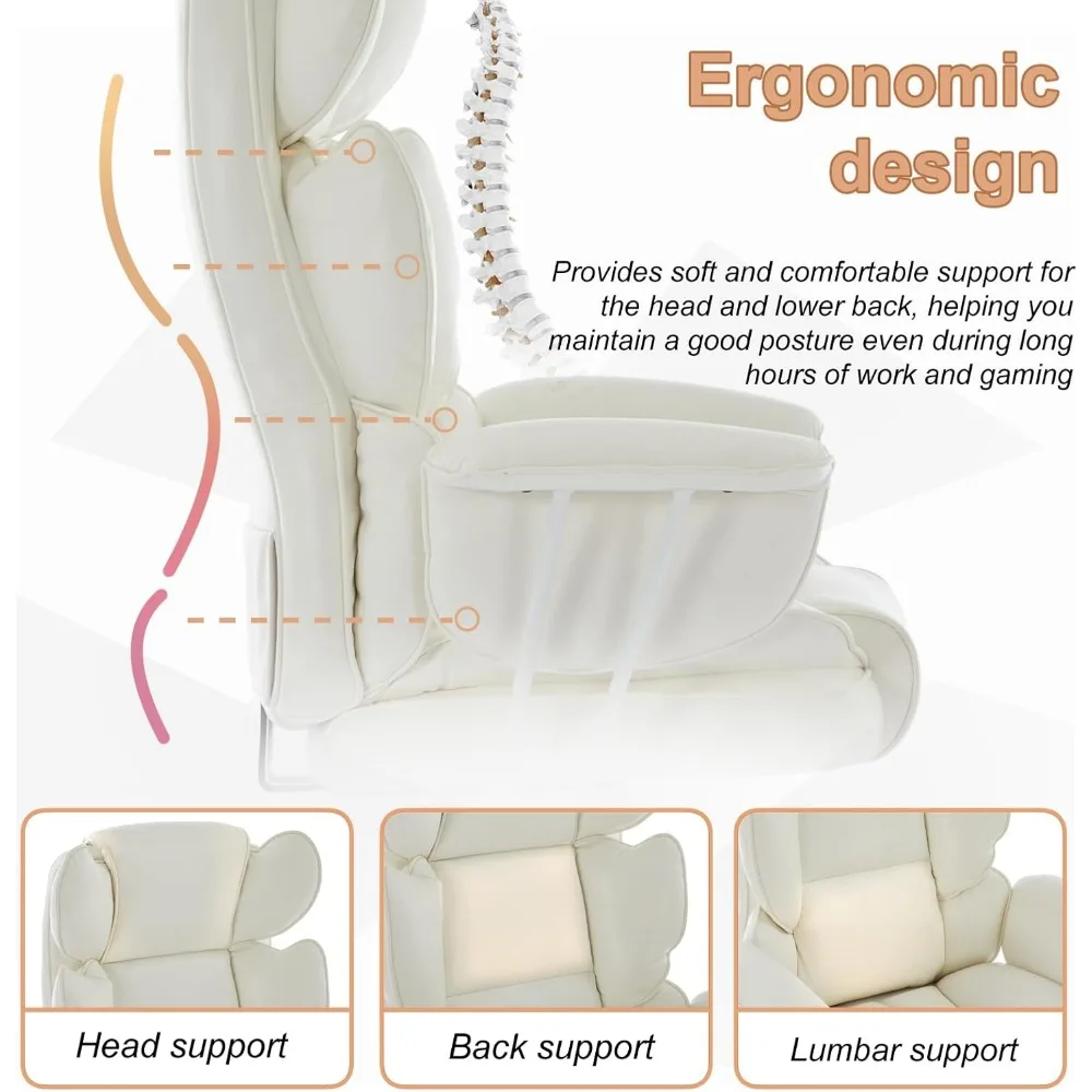كرسي مكتب كبير وطويل، 500 رطل. مقعد عريض، مريح مع دعم قطني لتخفيف آلام الظهر المنخفض، كرسي مكتب عالي التحمل wi