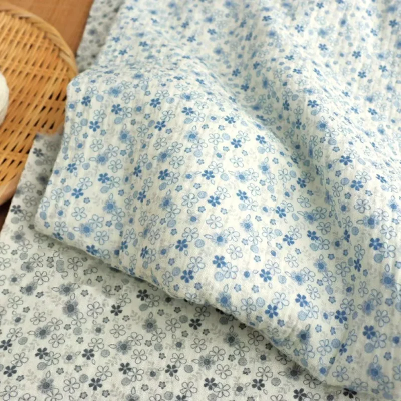 

Fabric Double Cotton Fabric Small Floral Soft Sleepwear Pillowcase DIY Handmade Bag Shirt Dress Fabric