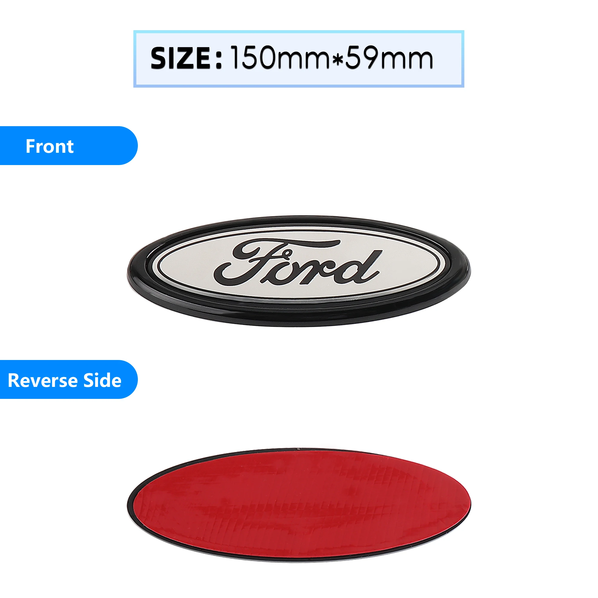 Auto-Fronthaube-Emblem-Aufkleber, Motorhaube-Kofferraum-Aufkleber für Ford Ecosport Explorer Ranger Focus Fiesta Mondeo Shelby Transit Escape