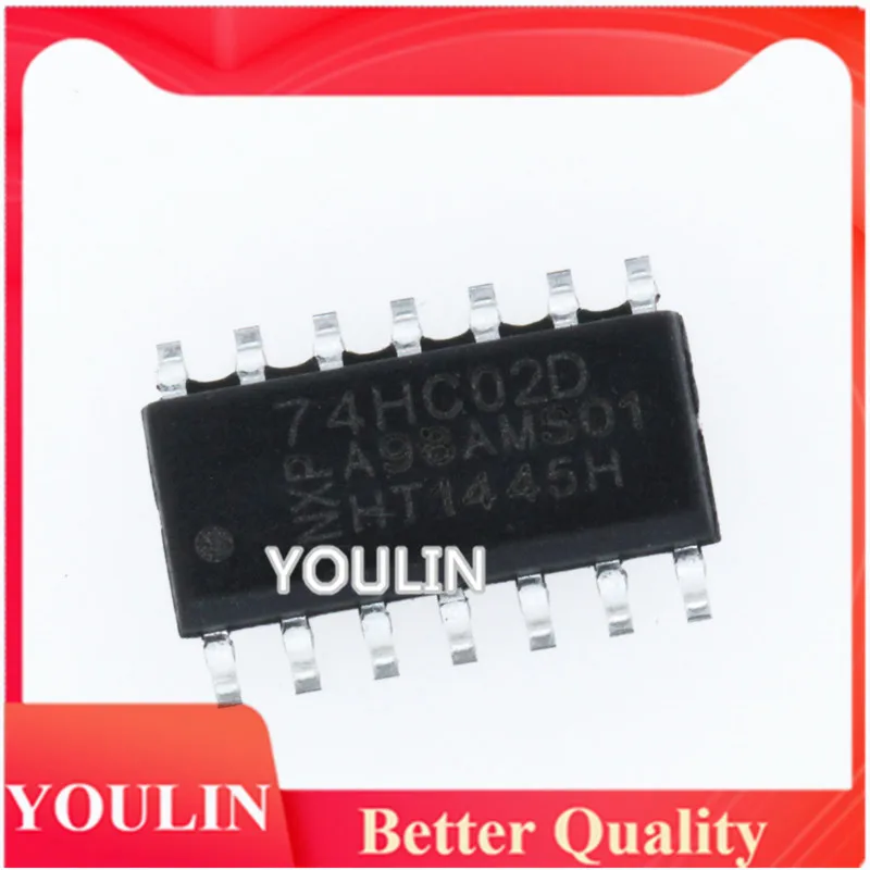 50pcs Original authentic 74HC02D,653 SOIC-14 four-way 2 input NOR gate chip logic chip