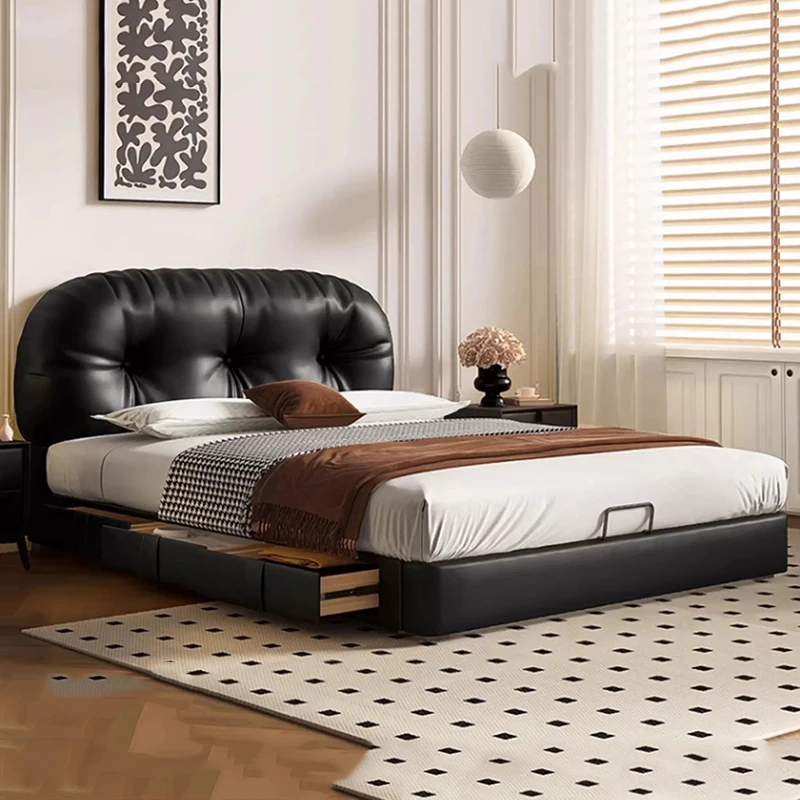 

European Full Bed Modern Massage Storage Multifunctional Simple Space Saving Moblie Platform Camas De Casal Hotel Furniture