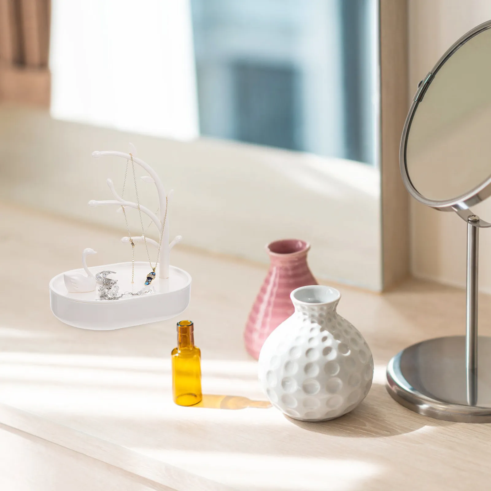 

Stylish Jewelry Display Tree Rack Jewelry Storage Box for Earrings Necklaces Rings Bracelets Watches Diamonds Organizing