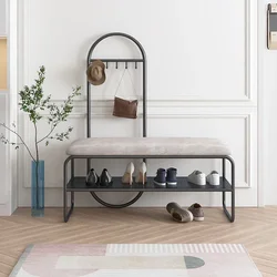 Banc de rangement minimaliste pour chaussures T1, armoires à chaussures d'entrée verticale, outil anti-poussière, meubles de salle d'entrée