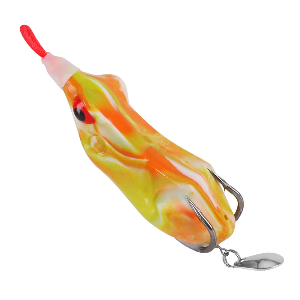 High Quality and Wear Resistant Double Propeller Frog Soft Baits Lure Topwater Ray Frog Artificial Bait 75cm 14g