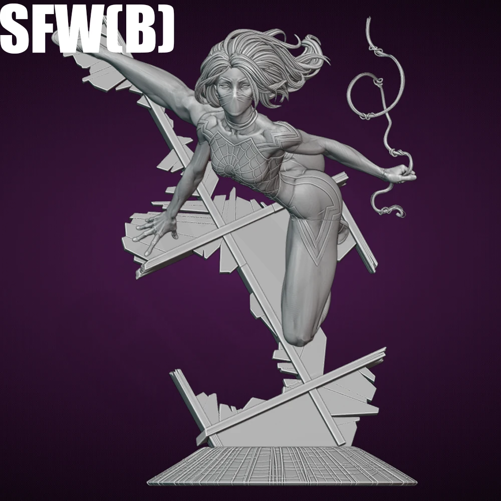 Belle Silk Sexy Girl Resin Model Kit 3d Printing Doll 1/24 Unassembled Resin Figure Statue Kit Unpainted Toy Gk Plaything Set