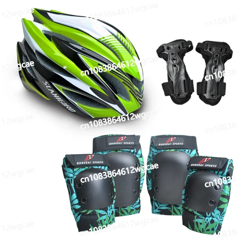 Integrated roller skating helmet protector for adult professional extreme sports