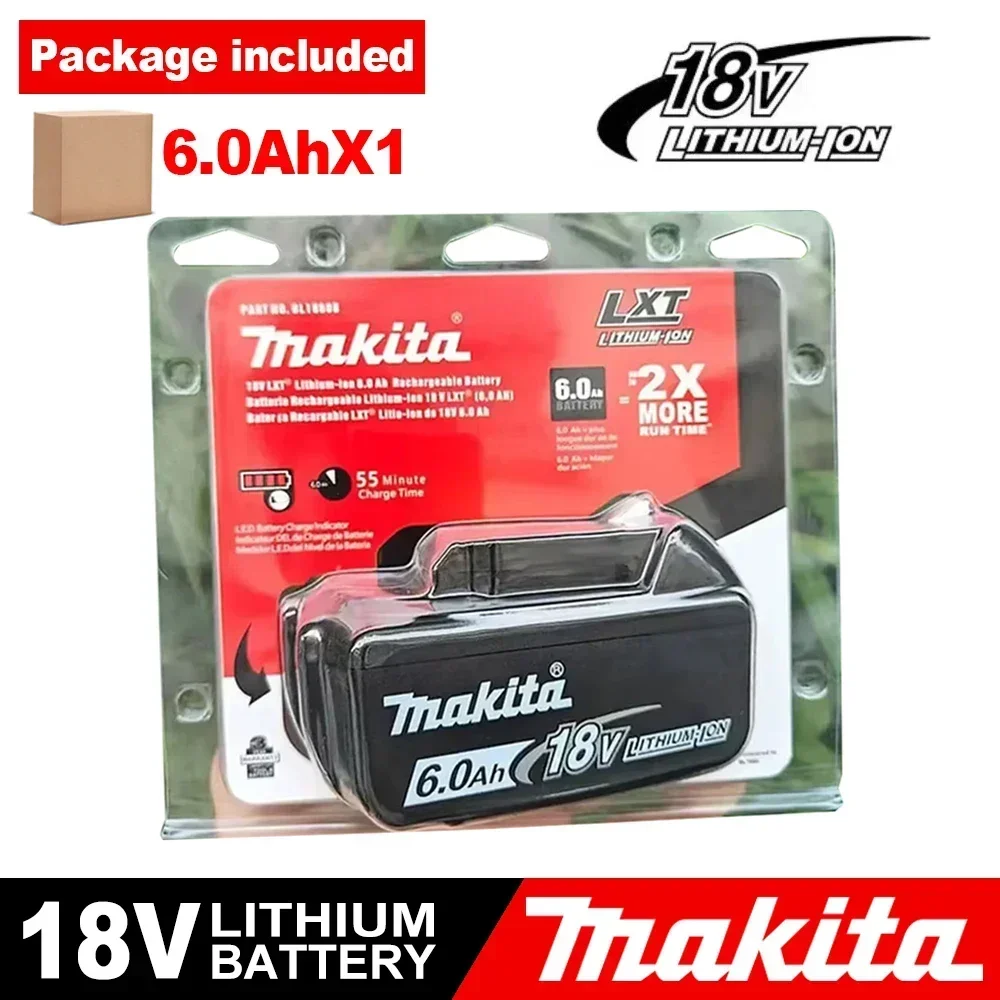 

100%NEW Original Makita 18V 6.0Ah Rechargeable Battery ,For Makita BL1830 BL1830B BL1840 BL1840B BL1850 BL1850B Power Tools 2025