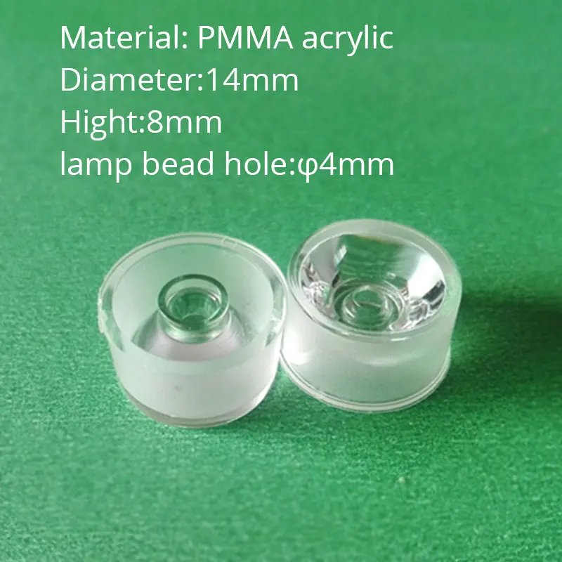 10pcs LED Lens Counter Lens Lamp Bead Lens Waterproof Lamp Strip Lens 3030 Patch Lamp Bead Diameter 14mm High 8.0mm