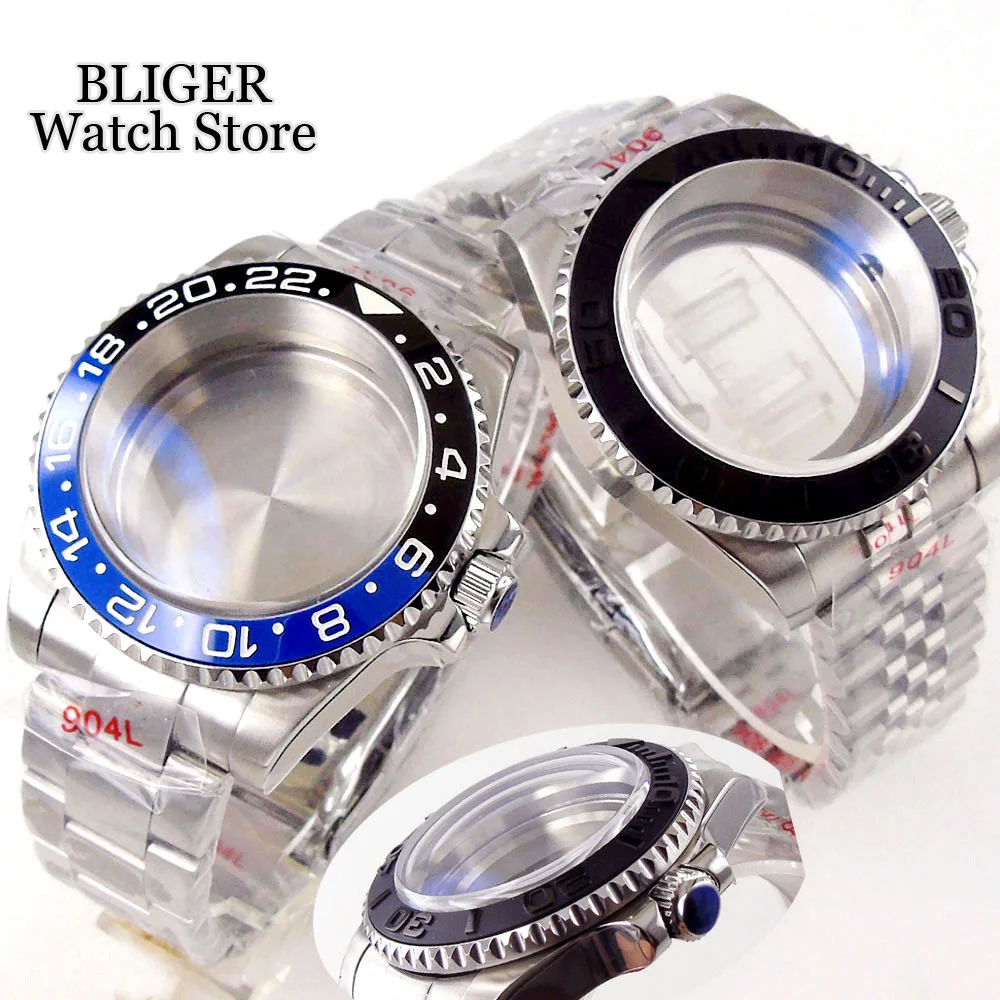 

40mm Anti-reflection Domed Sapphire Crystal Dive Watch Case 20ATM Fit NH35 NH34 NH36 ETA 2824 PT5000 AR Glass 120 Click Bezel