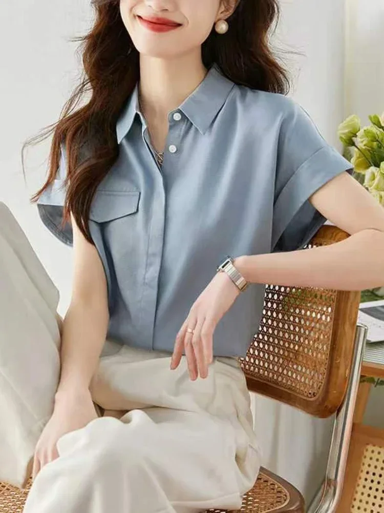 

Shirts & Blouses For Women Chiffon Woman Top Thin Style Summer Blouse Elegant And Youth Xxl Premium Economic New 2025 Cool