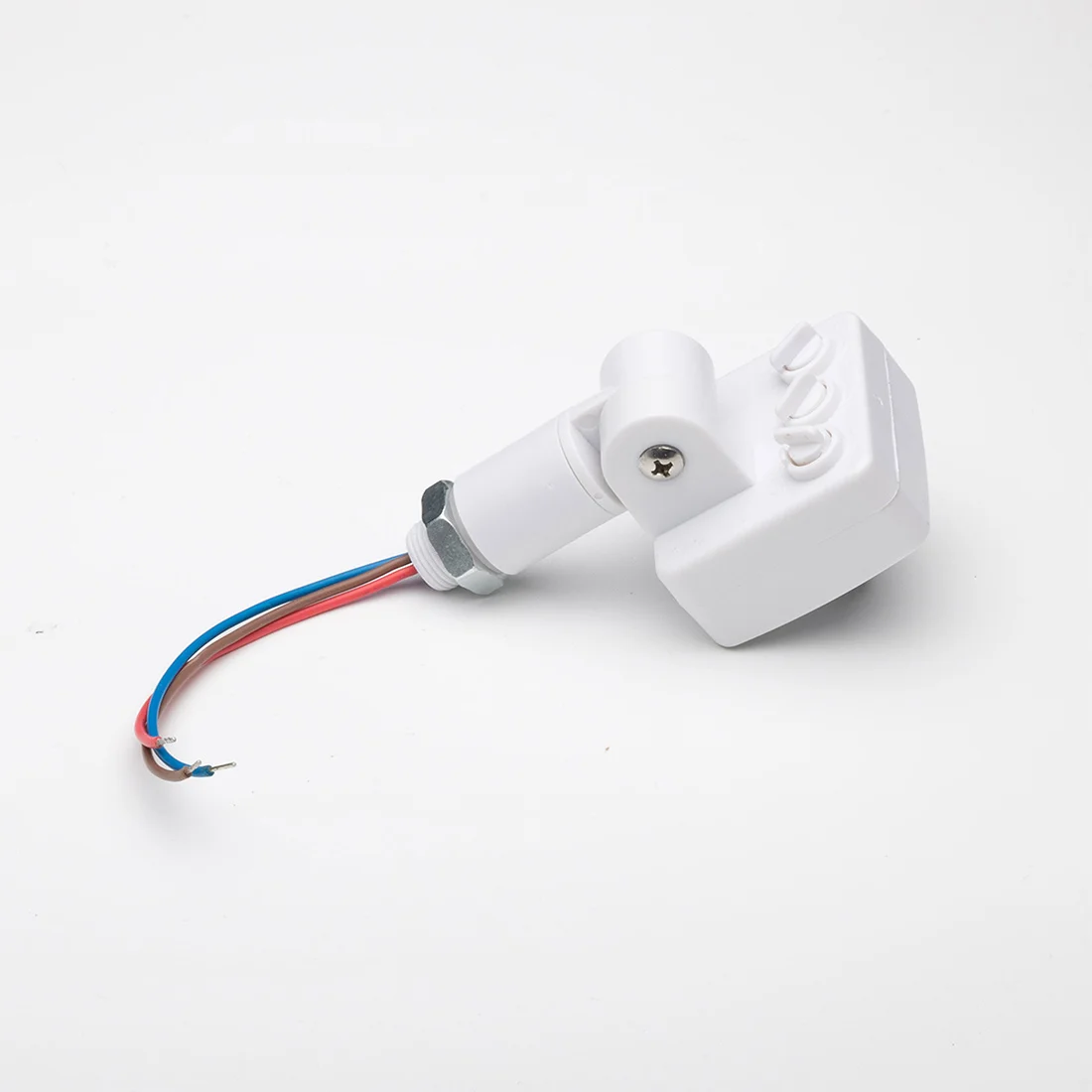 AC85-265V IP65 Motion Sensor Adjustable PIR Switch Ultrathin LED Light PIR Outdoor Motion Sensor Detector,12Mm White