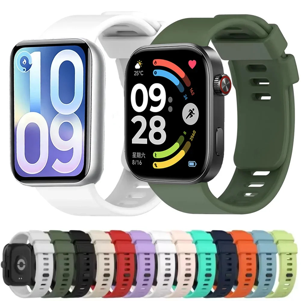 Original Silikonarmband für Redmi Watch 6 5 4 Sport Komfortables Armband Xiaomi Band 10 Pro 9 Pro 8 Pro Zubehör
