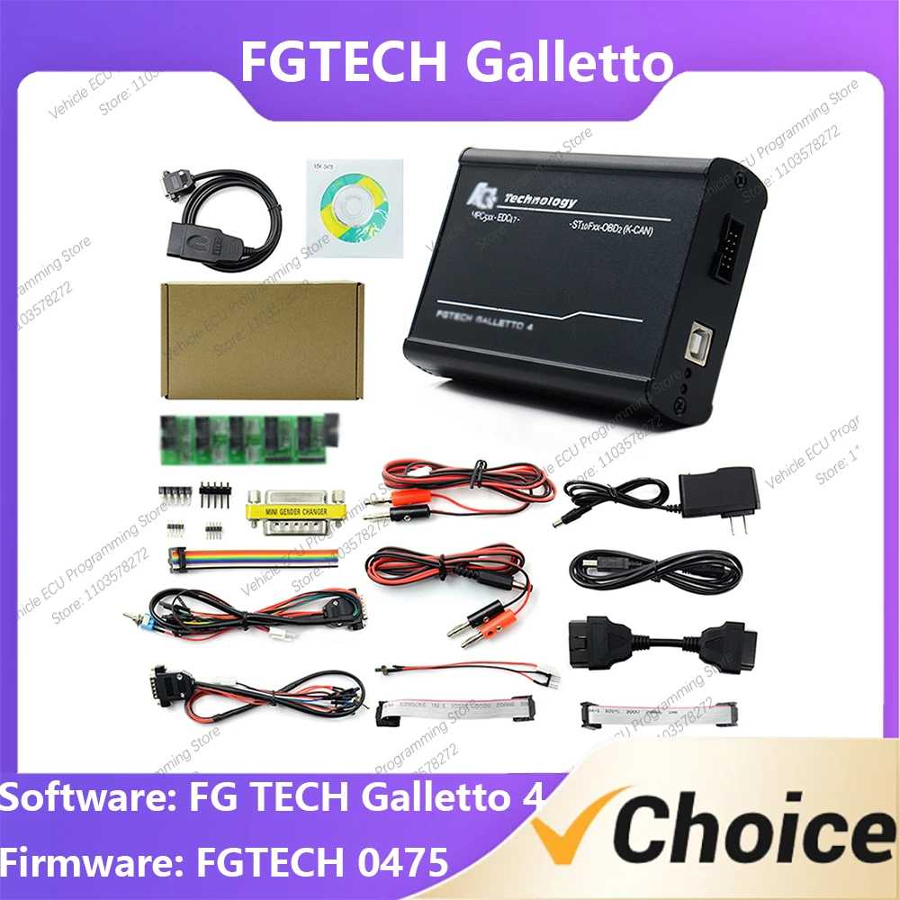 

2024 Chip Debugging Tool FGTECH Galletto Supports Automotive 12V/Truck 24V/Motorcycle/Ship Battery Voltage Control Real Time