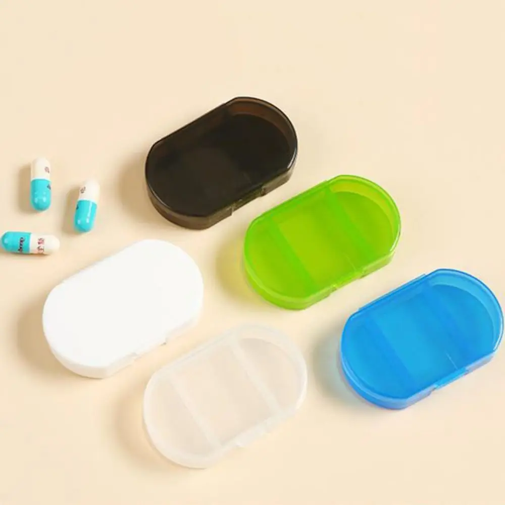 Mini caixa de comprimidos com três compartimentos, transparente, à prova de umidade, pequena caixa de remédios, conveniente, portátil, organizador de remédios para viagem