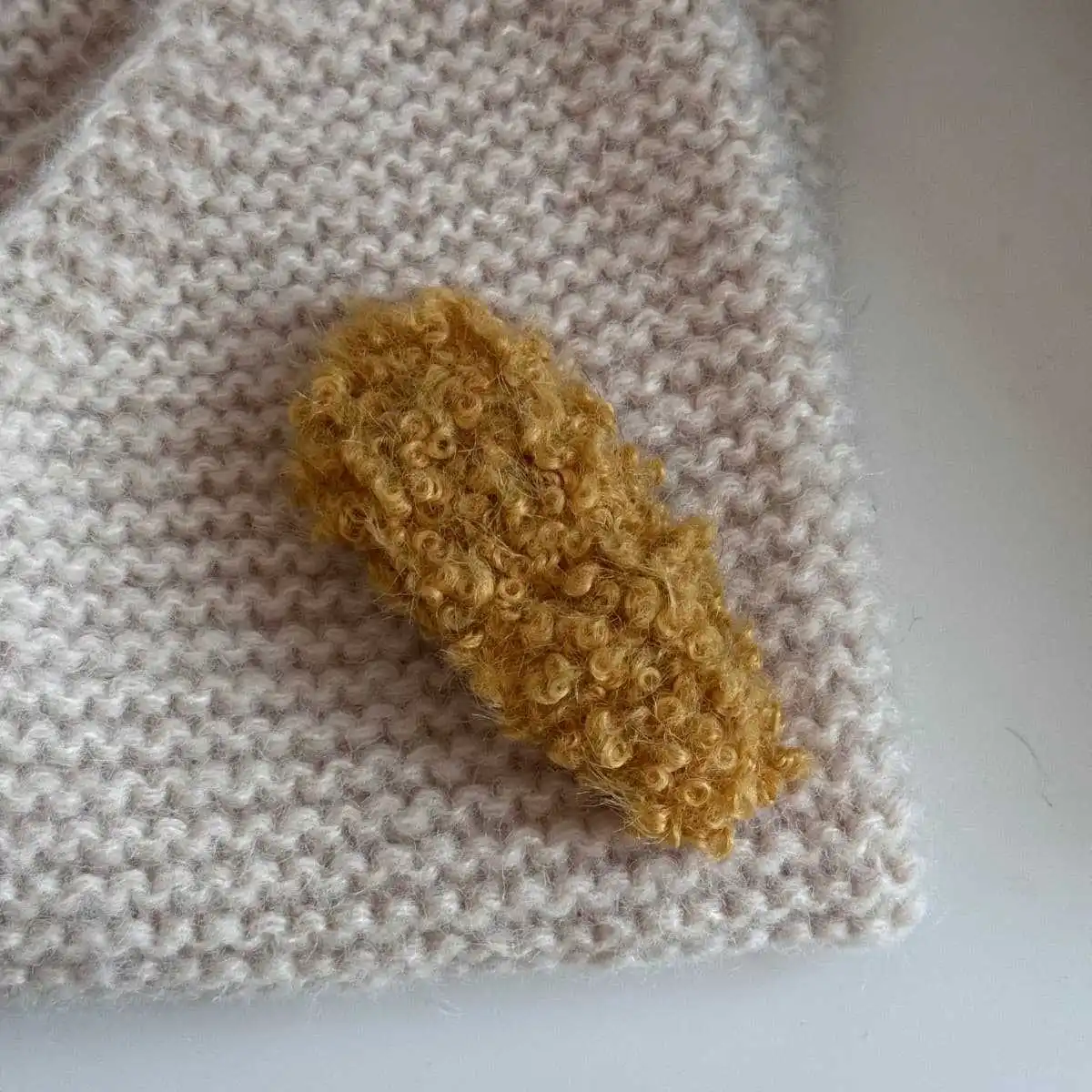 7 個のドーパミン秋冬ラムヘアクリップ、高級ぬいぐるみ前髪クリップ、ヘアクリップ、エッジクリップ、女性用ヘアアクセサリー