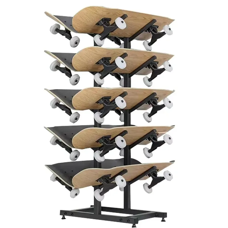 Heavy Duty Washable Metal Clothing Display Stand Multi Layer Floor Rack Powder Coated Surface Customizable Eco Friendly