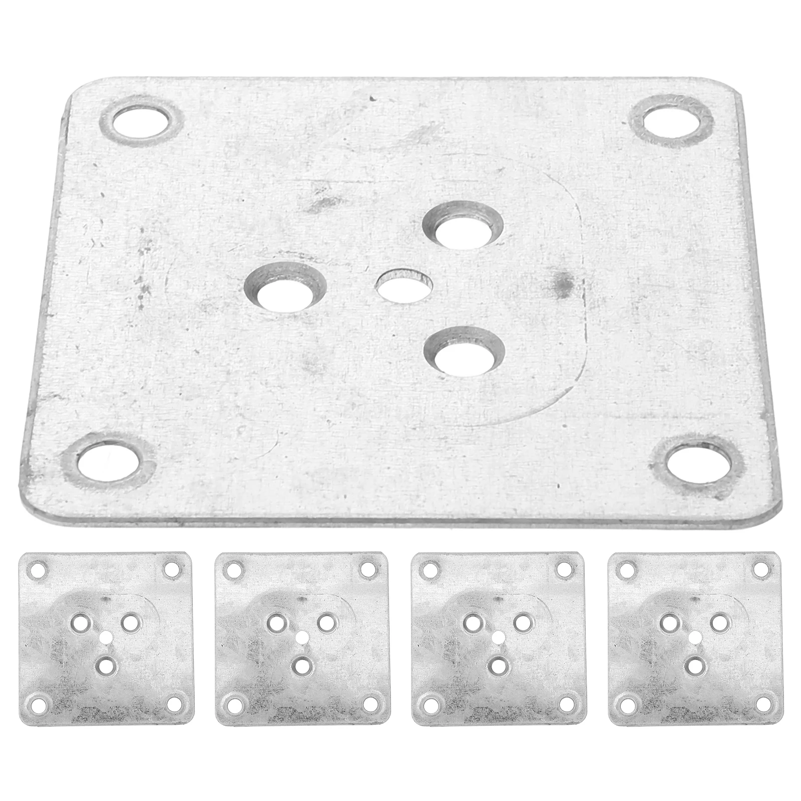 

5 Pcs Sofa Foot Pads Table Legs Brackets Furniture Attachment Hardware Chair Mounting Plates 6x9 7cm Thick Iron Material Strong