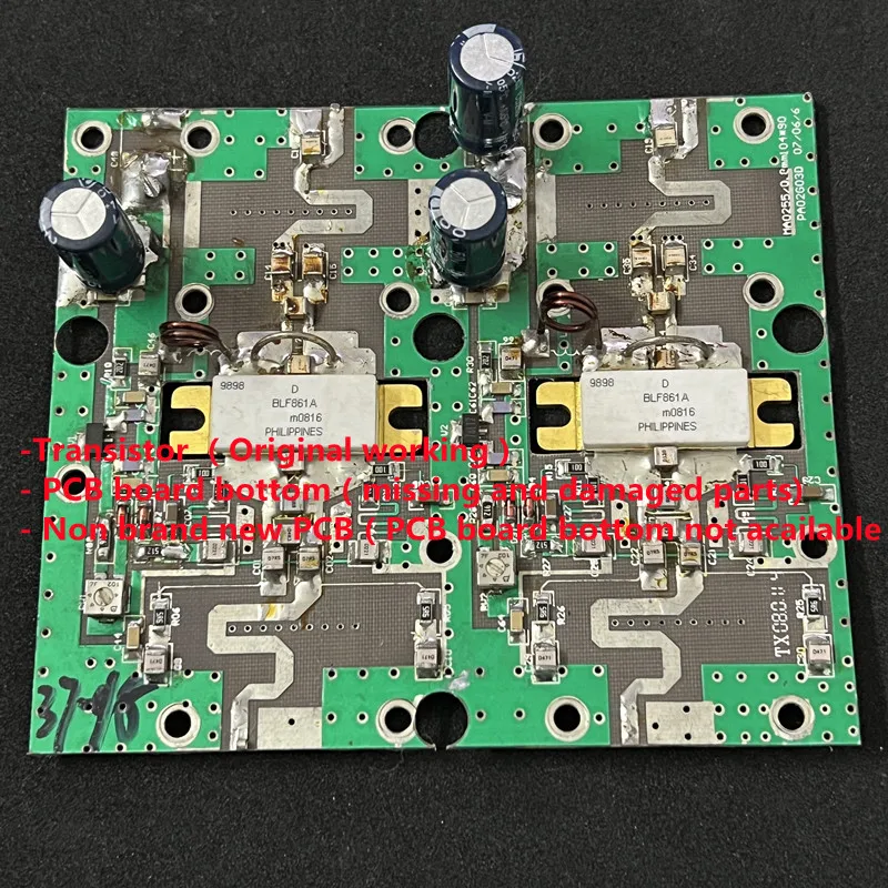 BLF861A [ 1sheet=2pcs ]  Original transistor (work) - Non brand new PCB (PCB not available) -Missing and damaged PCB components