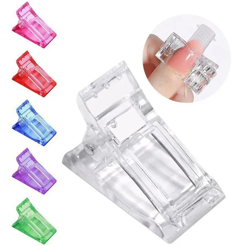 Gel Finger Nail Extension LED Builder Clamps Manicure Nail Art Tool Nail Tips Clip Manicuring Art Builder Tools Set