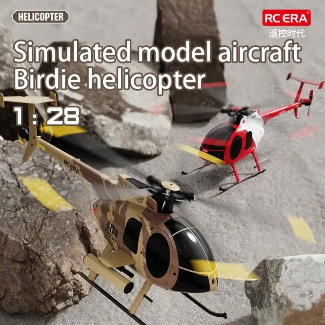 RC ERA C189 MD500 ptak helikopter RC 1:28 C189 Dual bezszczotkowy Model symulacyjny 6-osiowy żyroskopowy Model symulacyjny zabawki modele